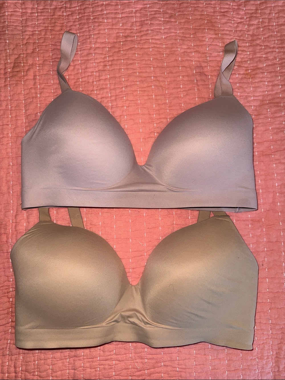 Soma Wireless Molded Bras - Light Taupe & Beige